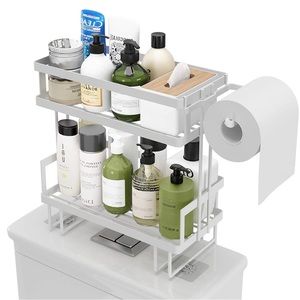2 Tier Over The Toilet Bathroom Organizer
